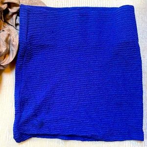 This blue skirt is BCBG and it’s a body con fit!